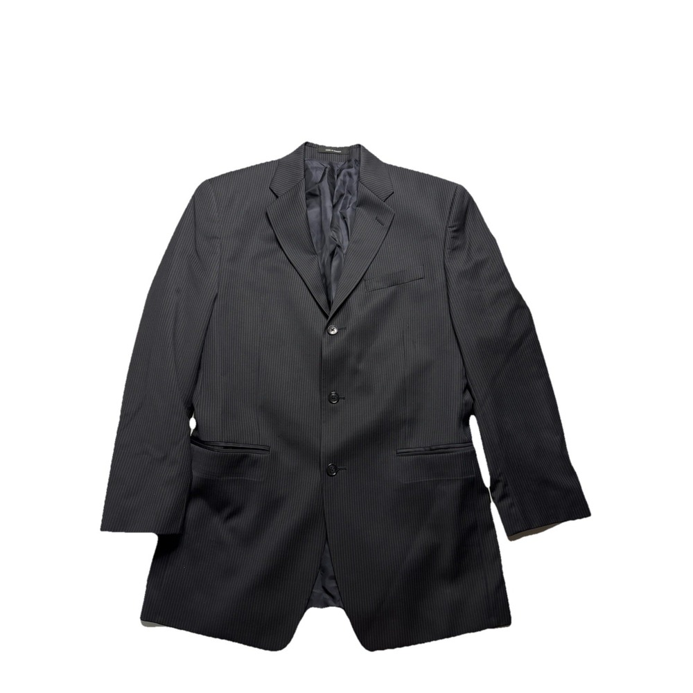 Macy's‎ Men's Store Woolmark 100% Wool Pinstripe Blazer Sports Coat Size 40R SEE